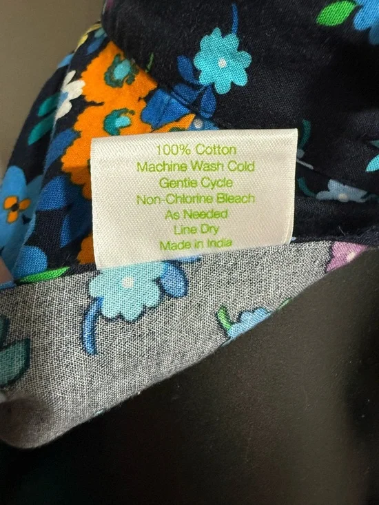 Vera Bradley Adult Womens Apron Midnight Blues Floral Pattern Kitchen Chef - Picture 4 of 4